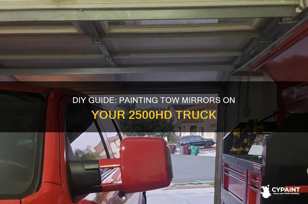 how to paint tow mirrors on 2500hd