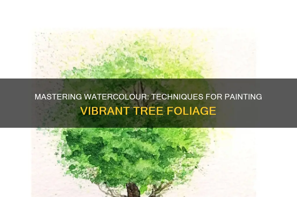 how to paint tree foliage with watercolour