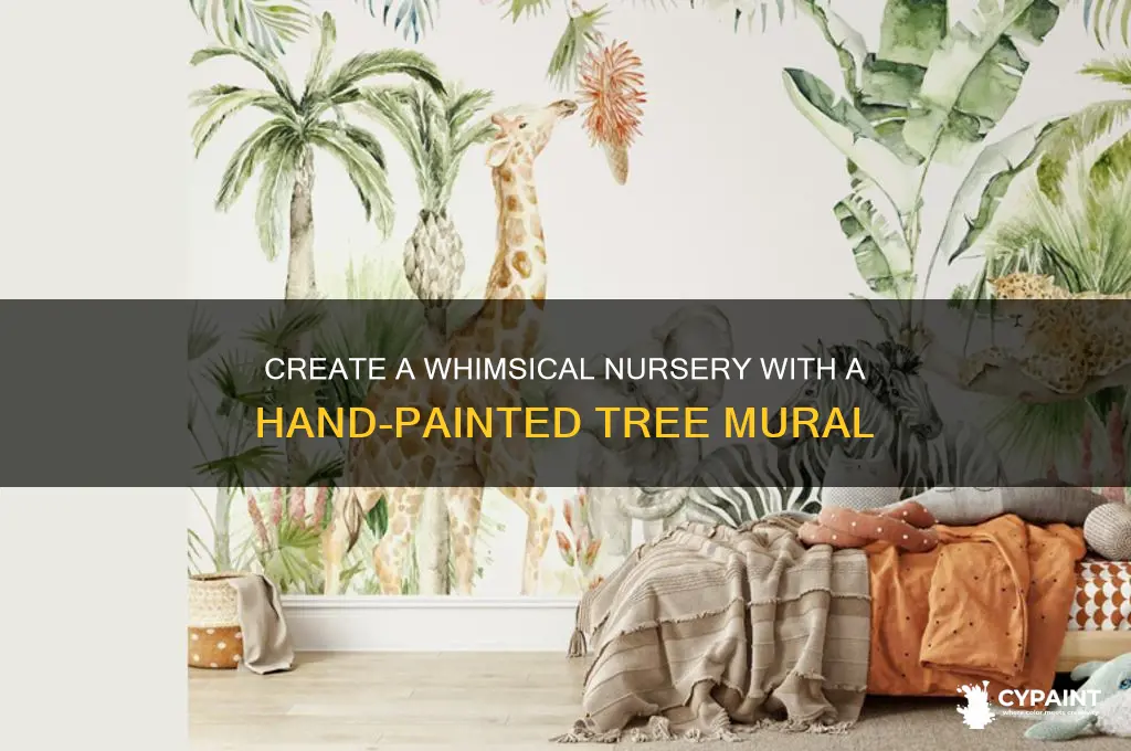 how to paint tree mural for nursery