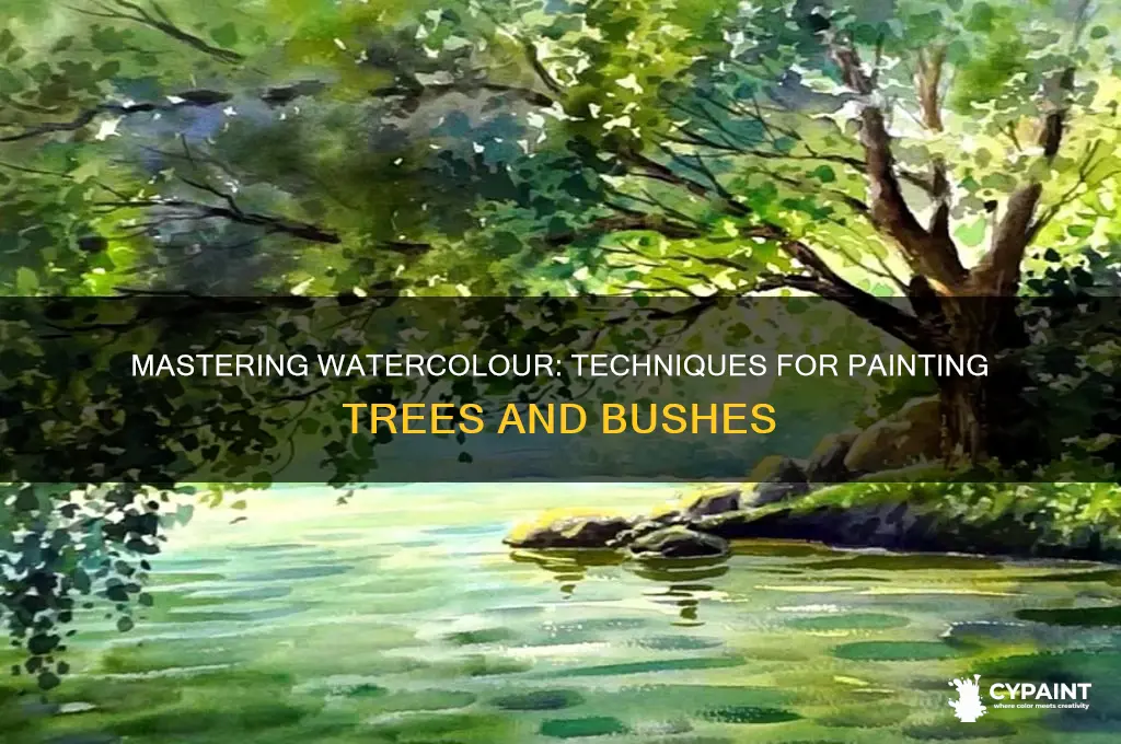 how to paint trees and bushes in watercolour