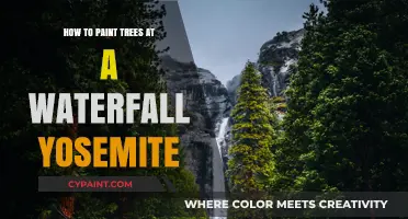 Mastering Waterfall Tree Painting: Yosemite's Scenic Beauty on Canvas