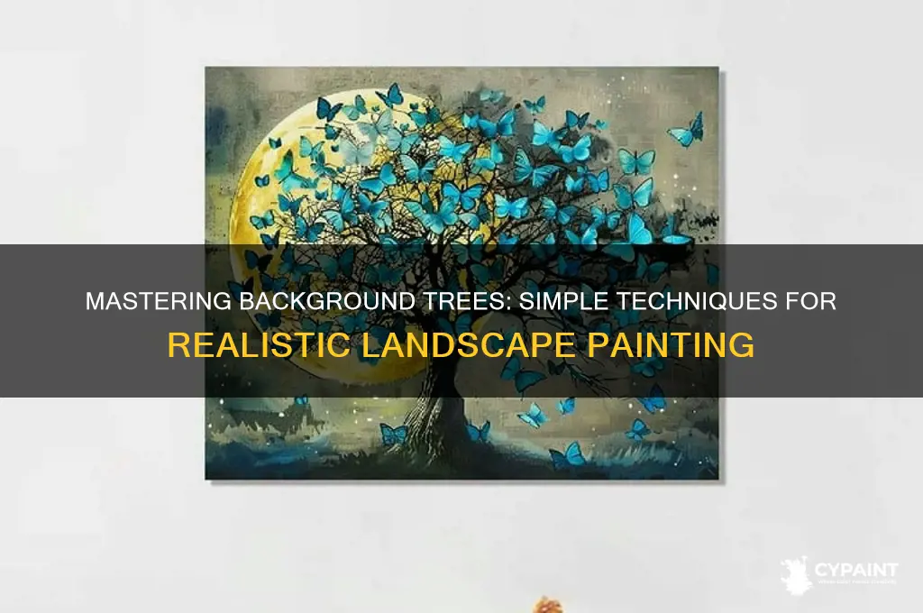 how to paint trees in the background