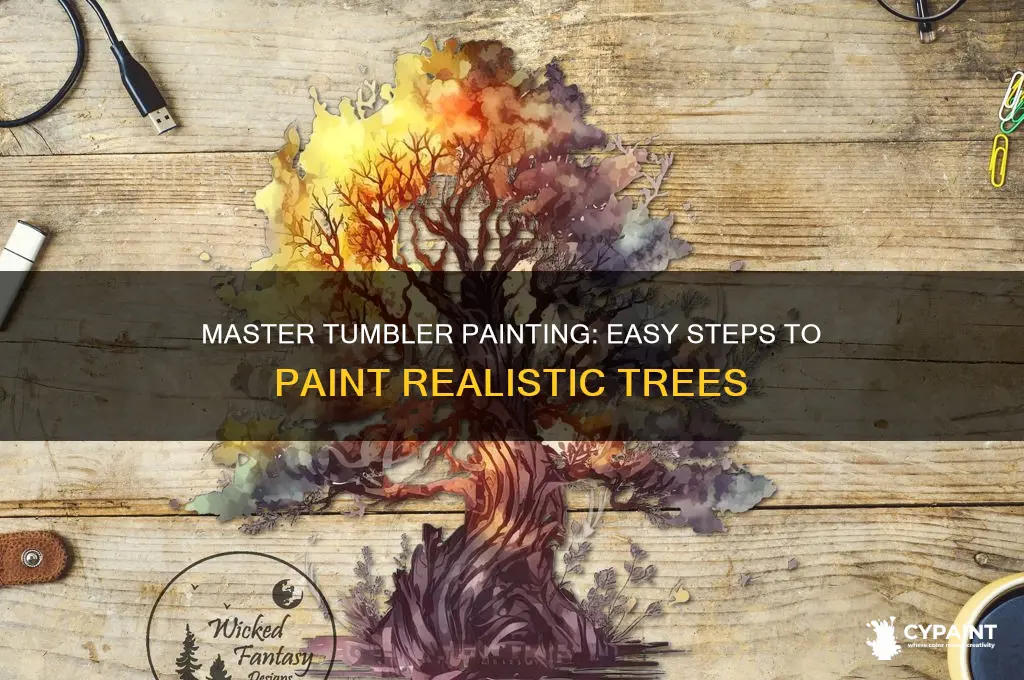 how to paint trees on a tumbler