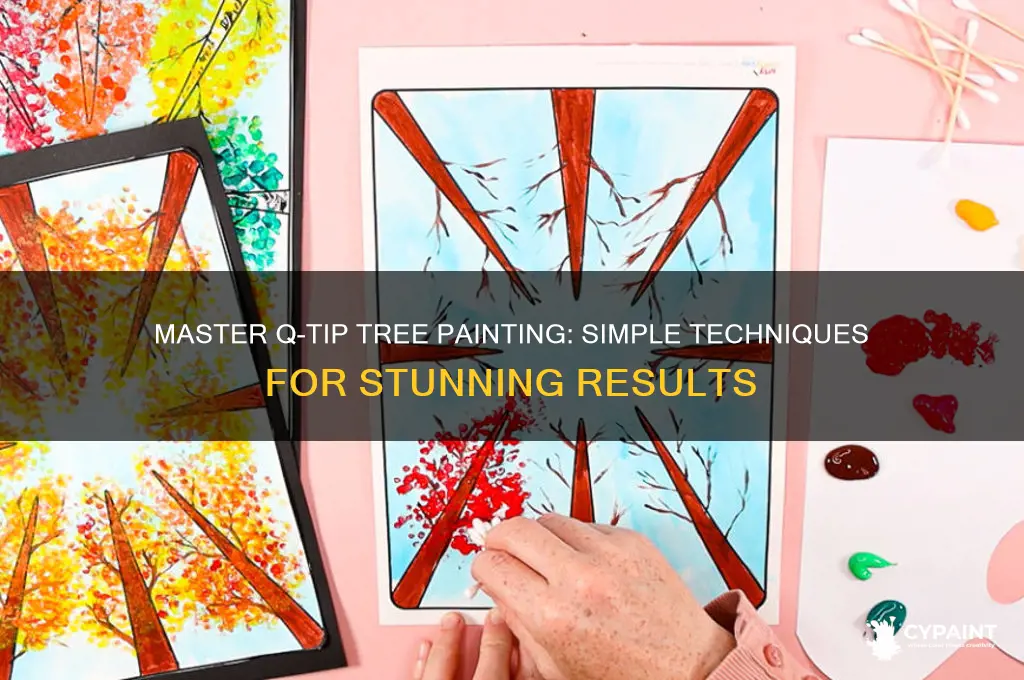 how to paint trees with q tips
