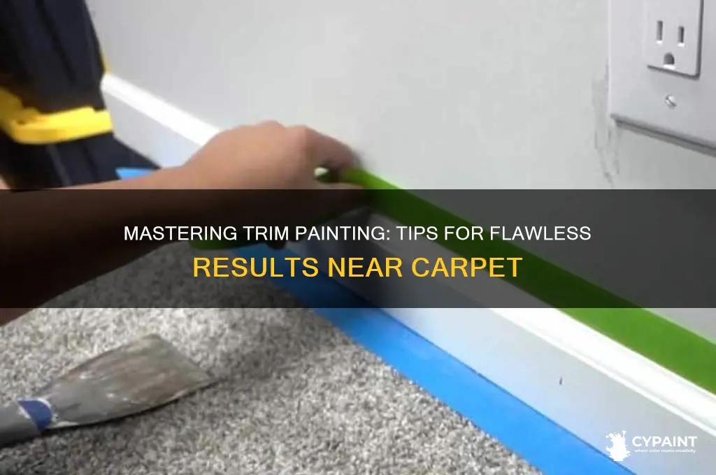 how to paint trim close to carpet