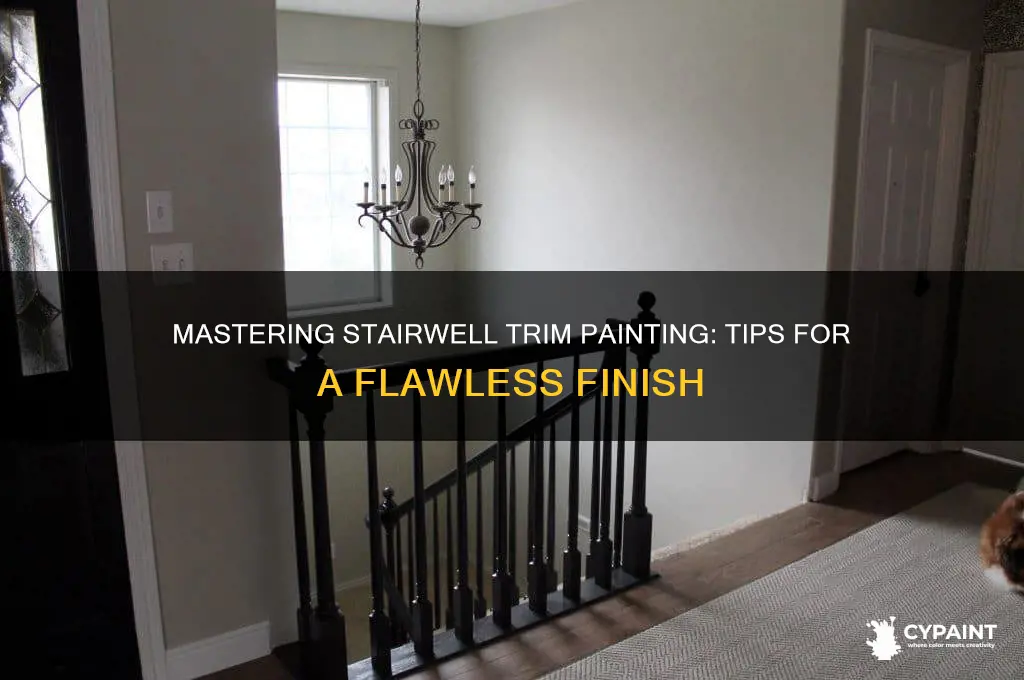 how to paint trim in a stairwell