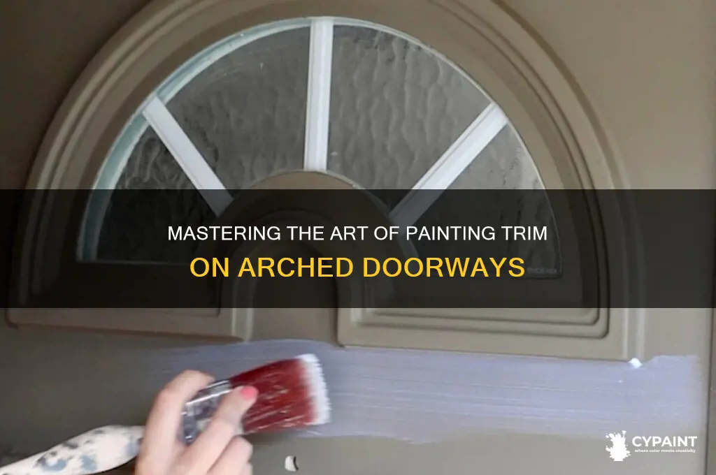 how to paint trim of an arched doorway