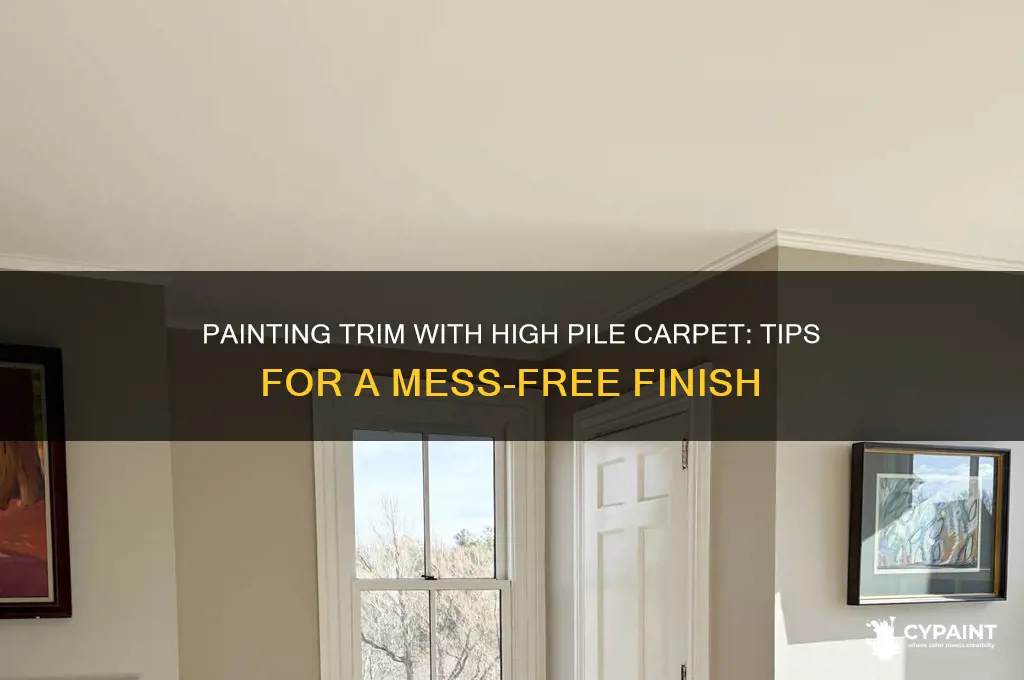 how to paint trim with high pile carpet