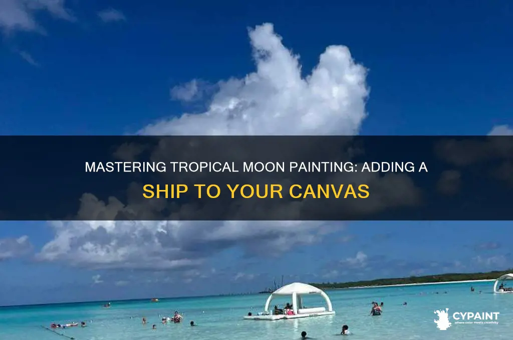 how to paint tropical moon with ship
