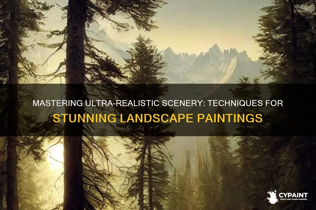 how to paint ultra realistic scenery paintings