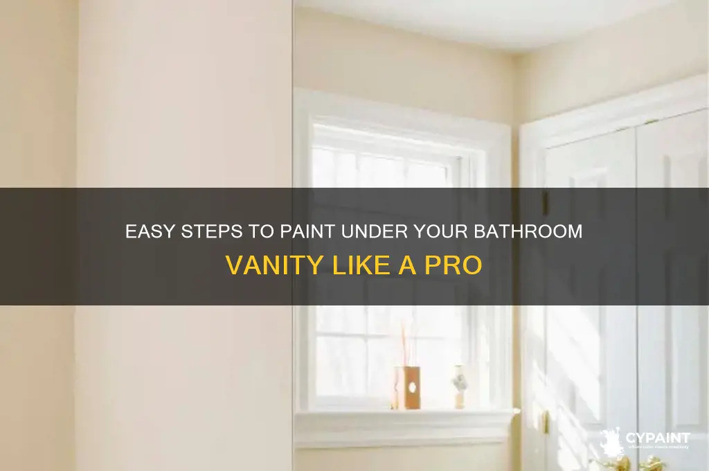 how to paint under a bathroom vanity