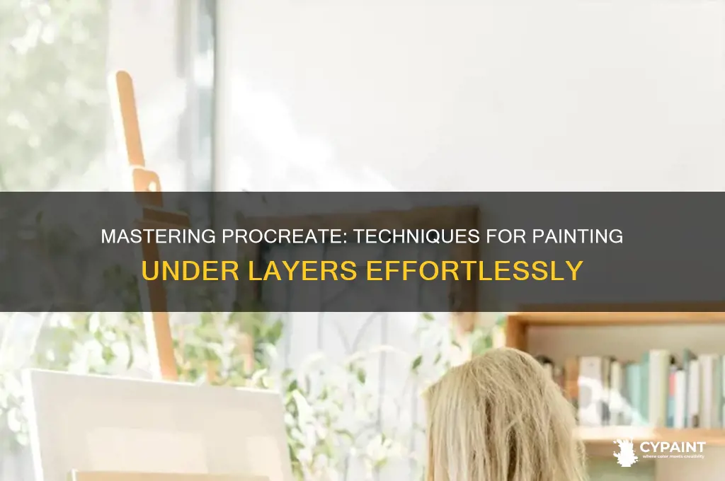 how to paint under a layer in procreate