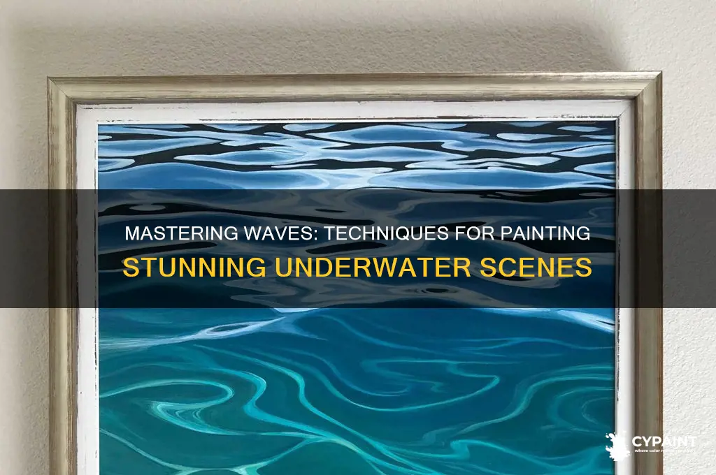 how to paint underwater scene with waves