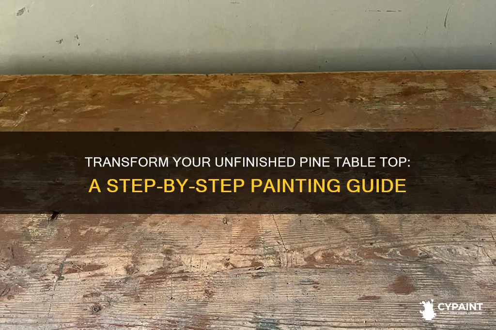 how to paint unfnshed pine table top