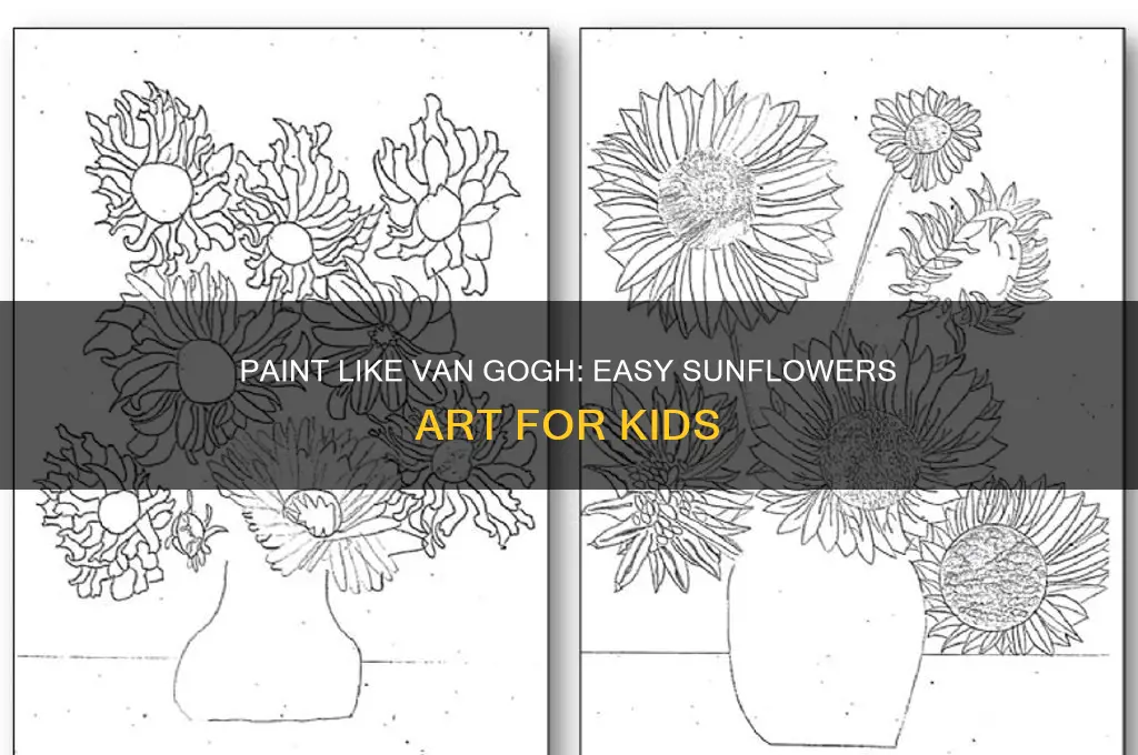 how to paint van gogh sunflowers kids