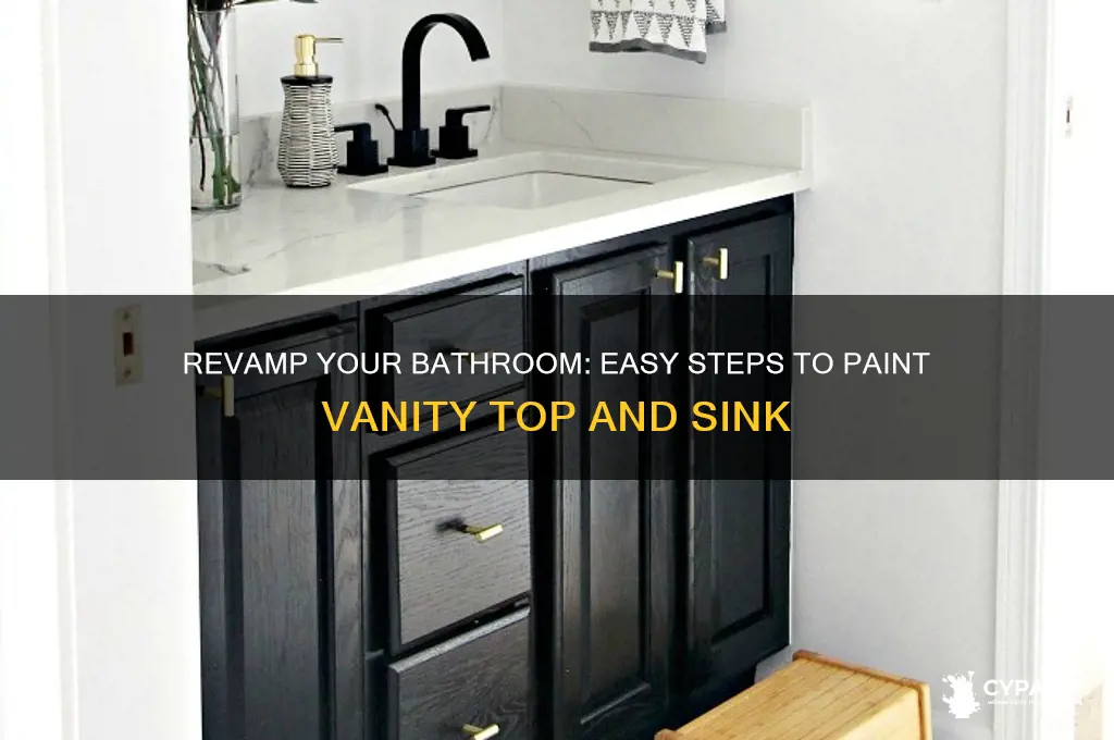 how to paint vanity top and sink