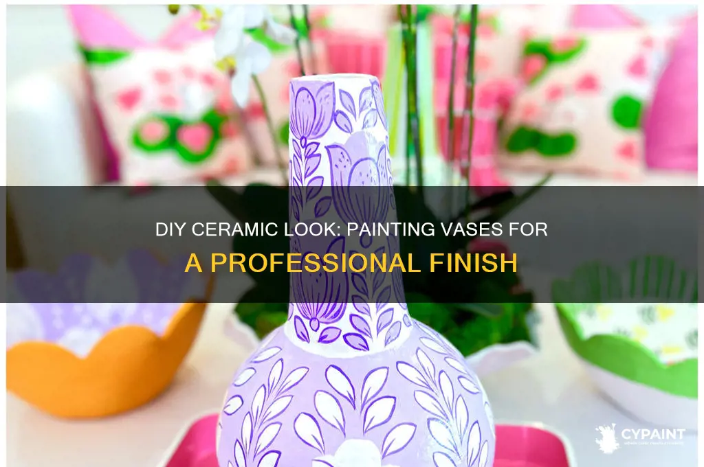 how to paint vases to look ceramic