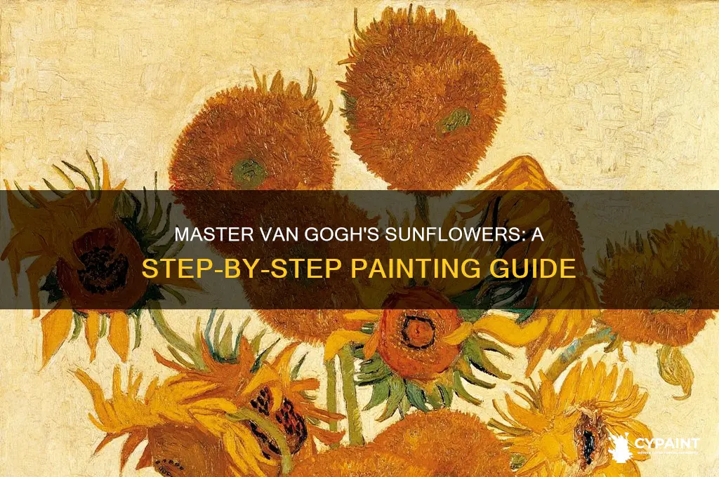 how to paint vincent van gogh sunflowers step by step