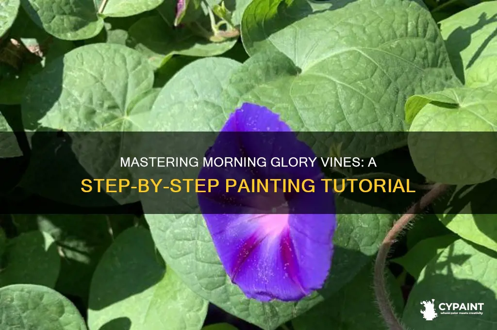 how to paint vines of a morning glory