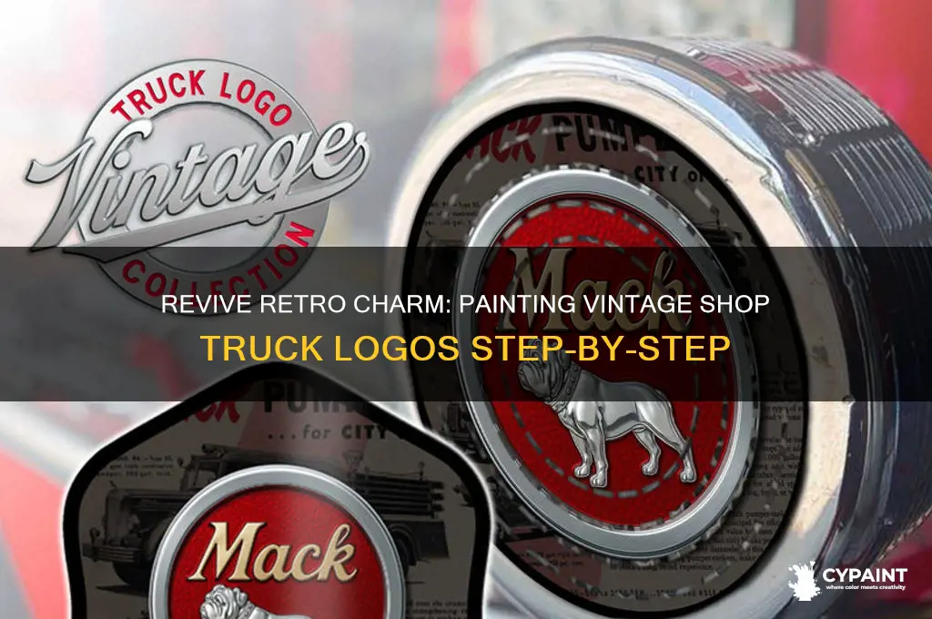 how to paint vintage shop truck logos