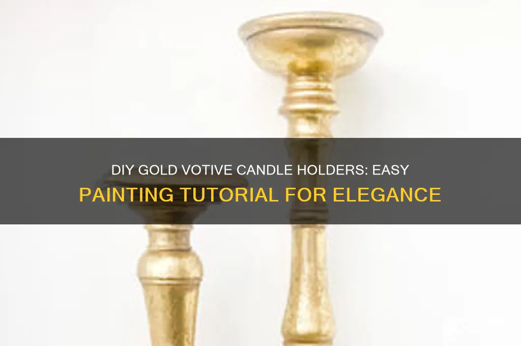 how to paint votive candle holders gold