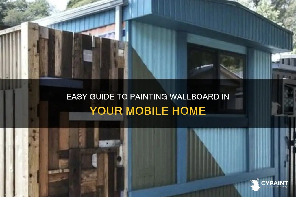 how to paint wallboard in mobile home