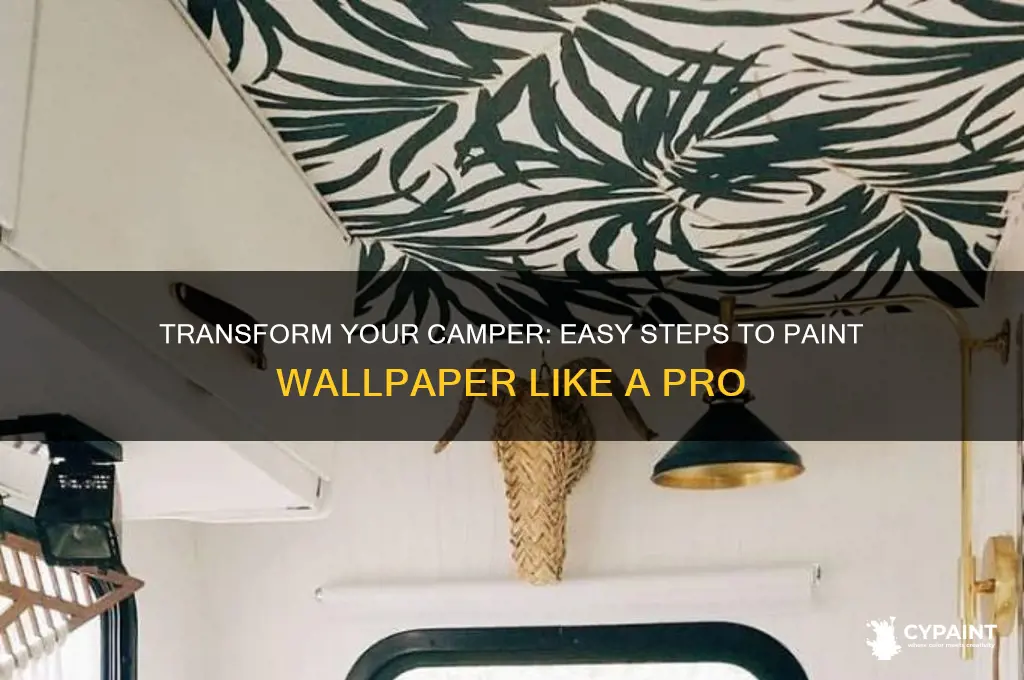 how to paint wallpaper in a camper