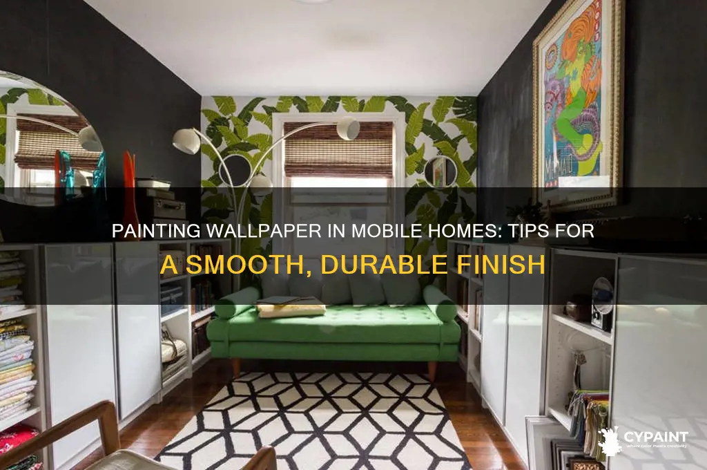how to paint wallpaper in a mobile home