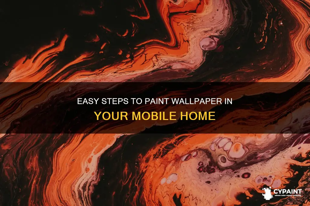 how to paint wallpaper in mobile home