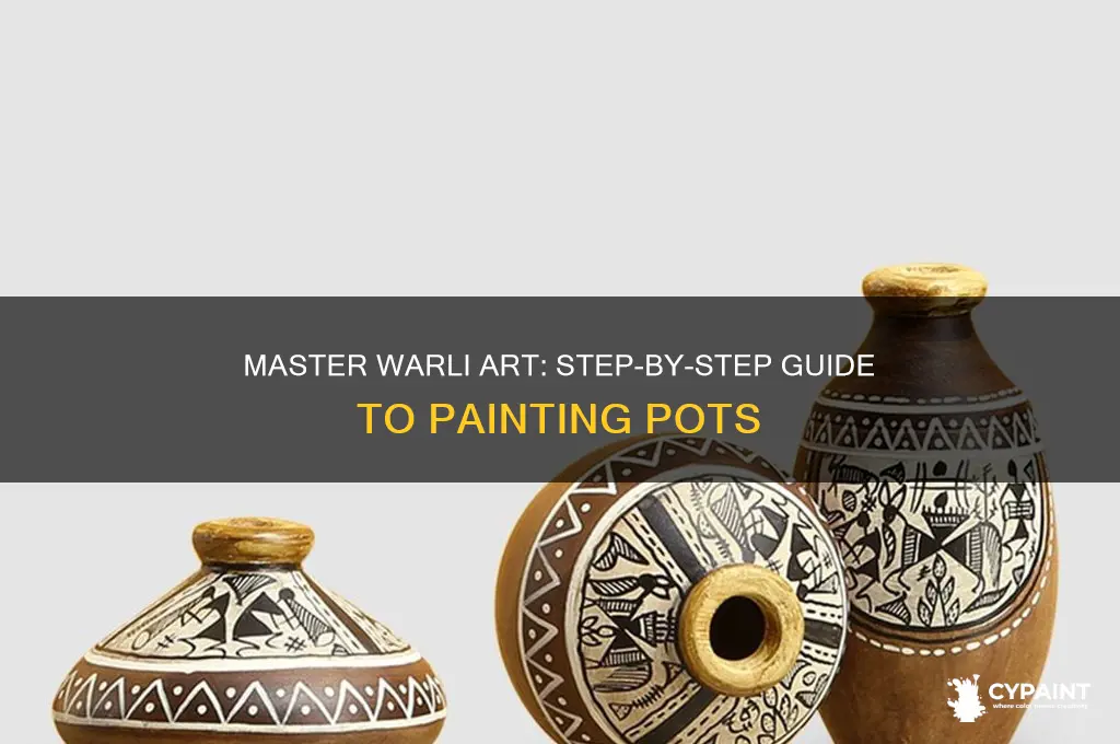 how to paint warli painting on pots