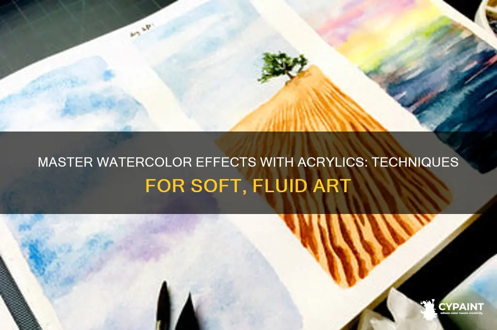 how to paint watercolorish with acrlyinca paint