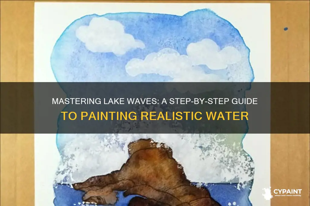 how to paint waves on a lake