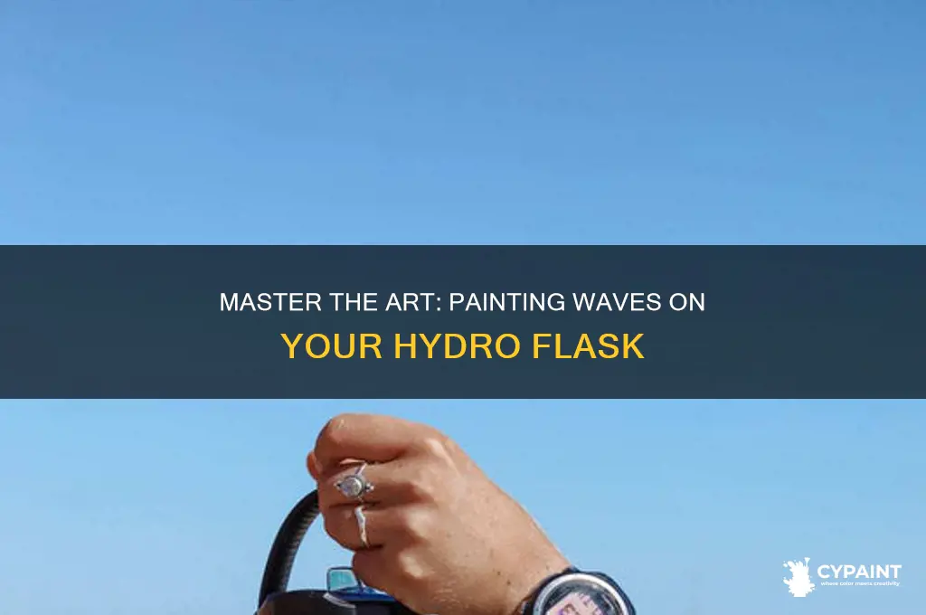 how to paint waves on hydro flask