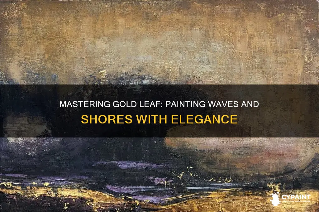 how to paint waves shore gold leaf