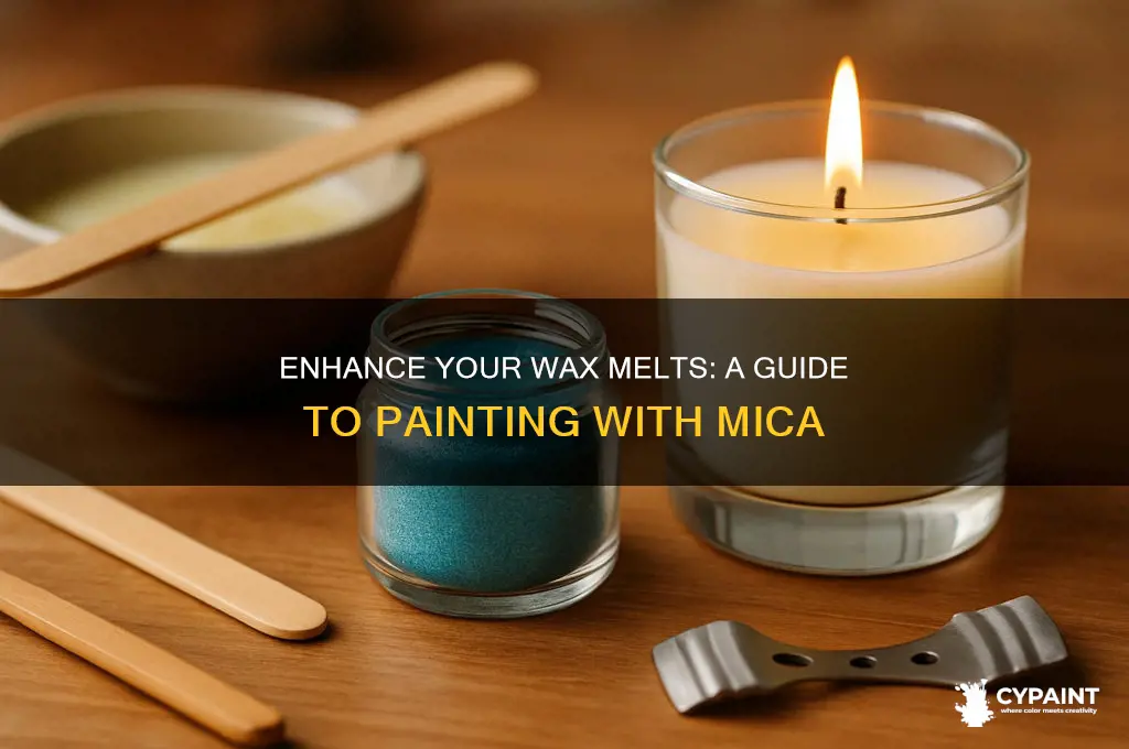 how to paint wax melts with mica