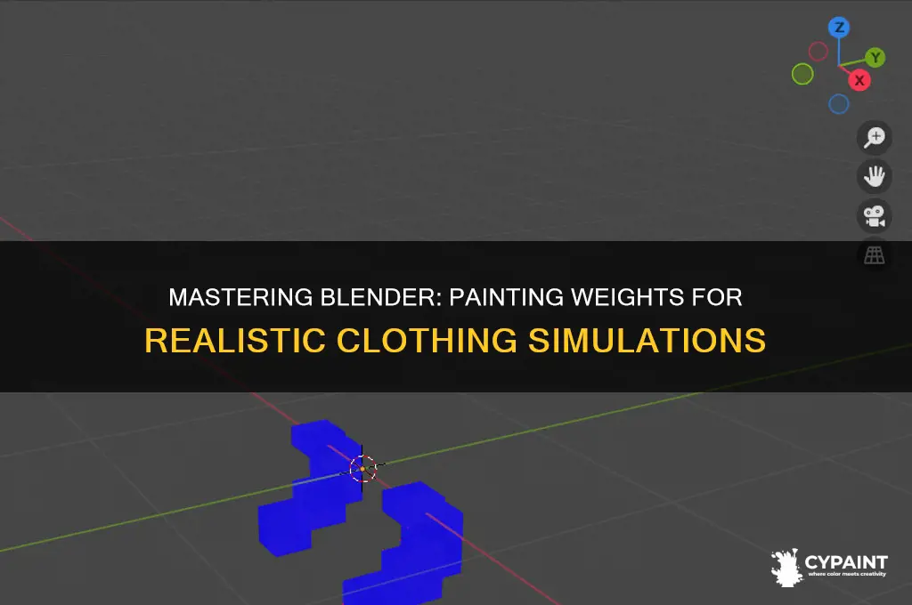 how to paint weights in blender for clothing