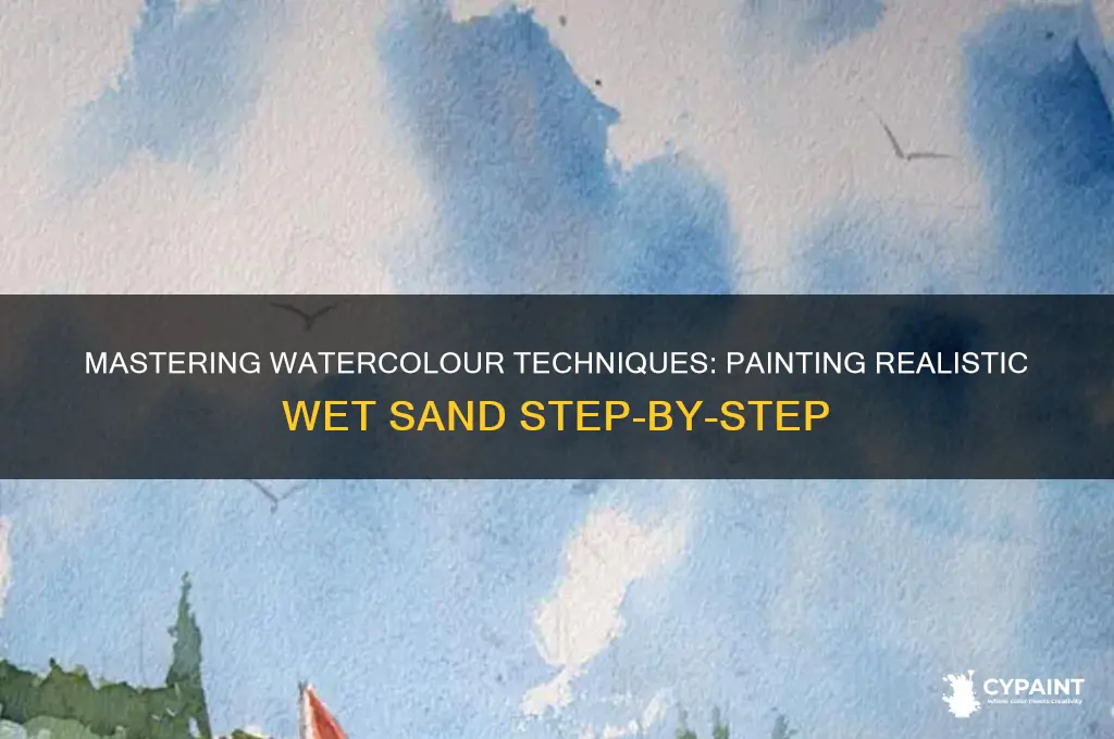 how to paint wet sand in watercolour