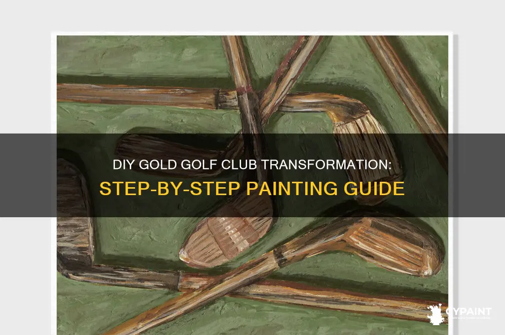 how to paint whole golf club gold