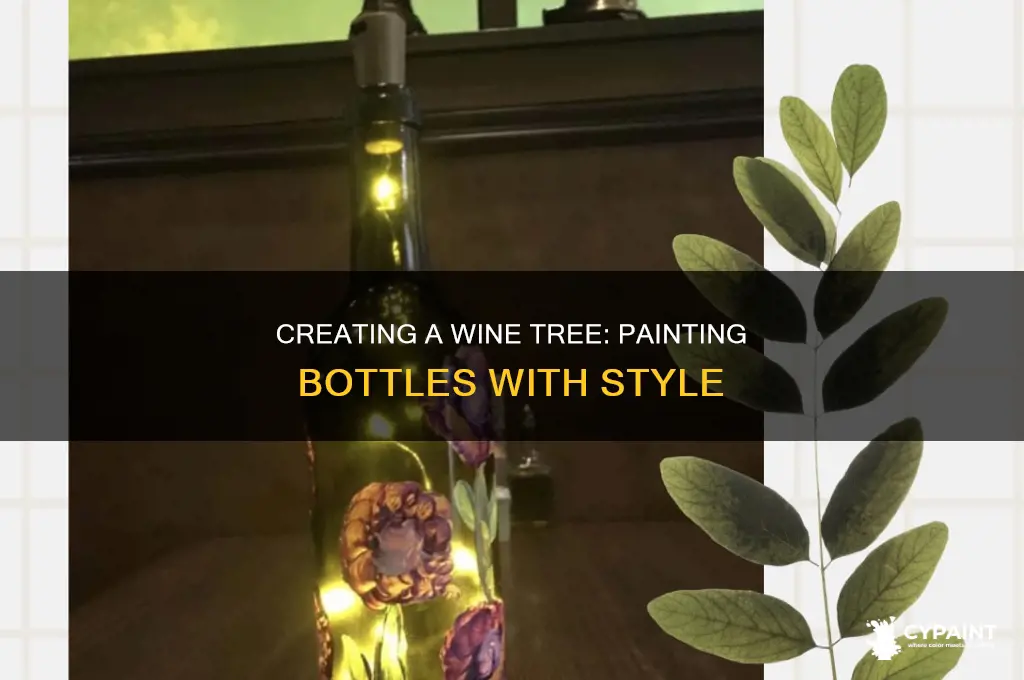 how to paint wine bottles for a wine tree