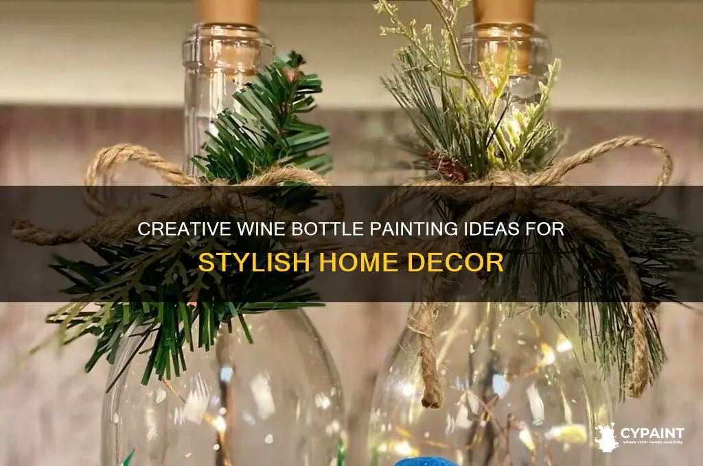 how to paint wine bottles for decor