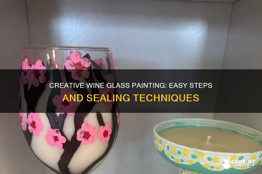 how to paint wine glasses and seal them