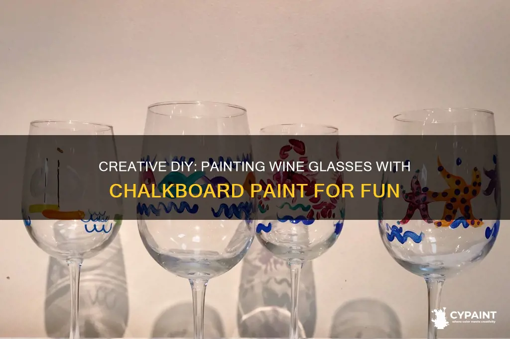 how to paint wine glasses with chalkboard paint