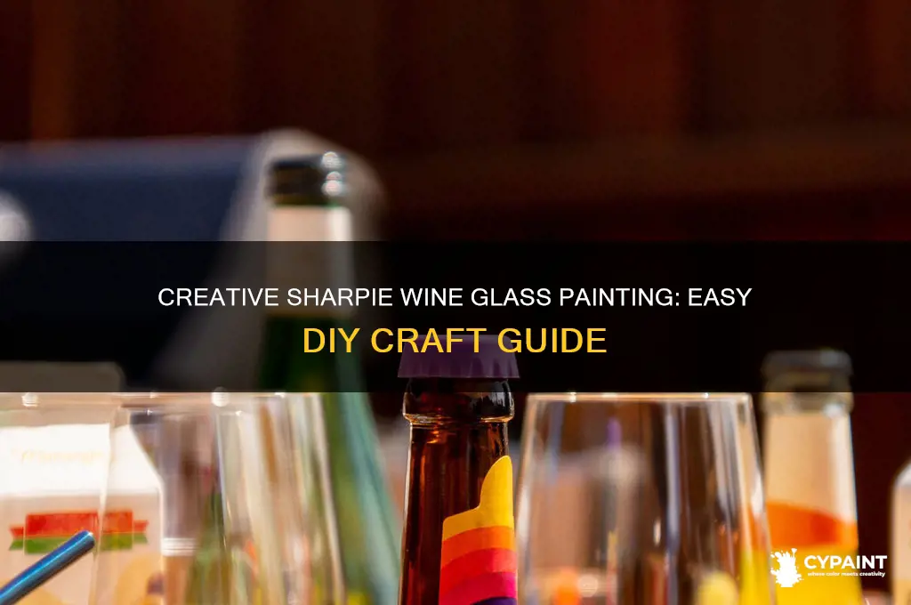 how to paint wine glasses with sharpies