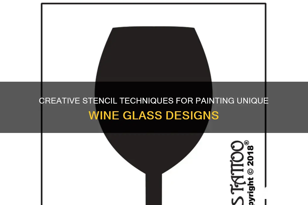 how to paint wine glasses with stencils