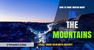 Capturing Frosty Peaks: Painting a Winter Mountain Night Scene