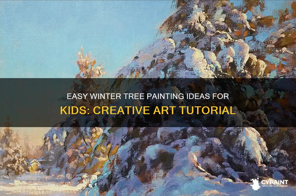 how to paint winter trees for kids