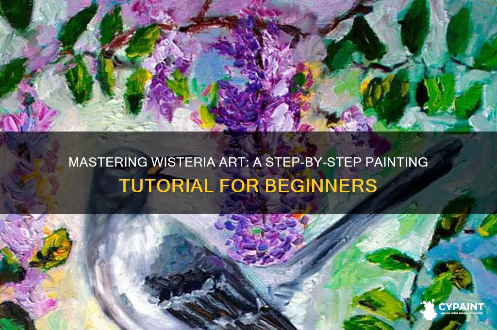 how to paint wisteria step by step