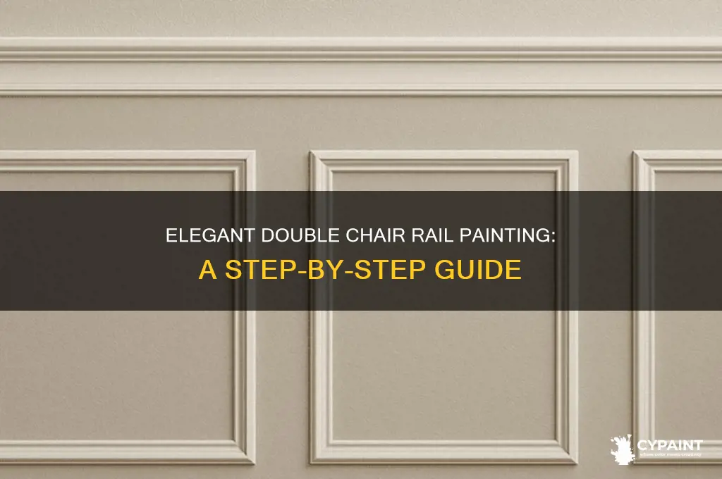 how to paint with a double chair rail