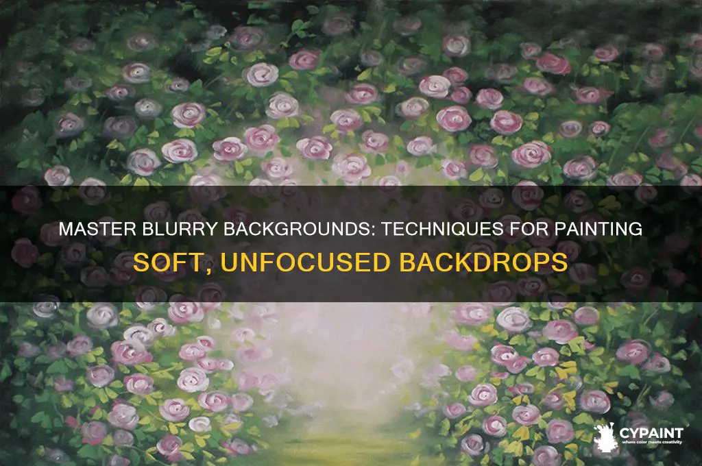 how to paint with background out of focus