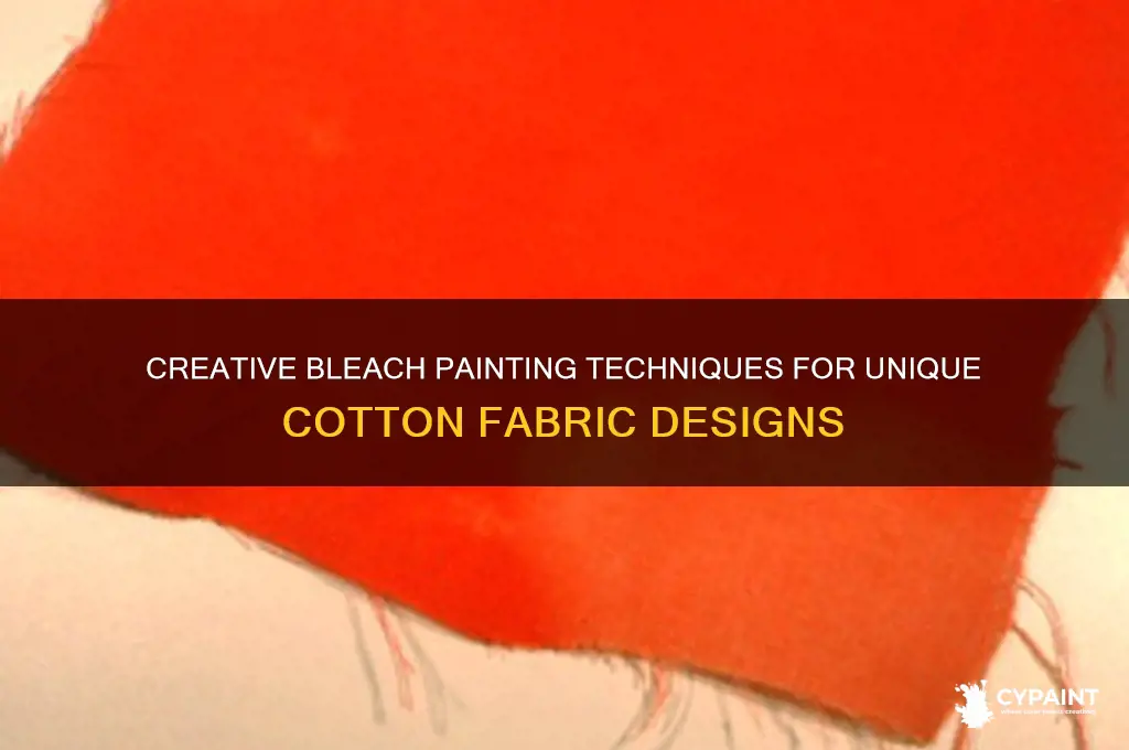 how to paint with bleach on cotton